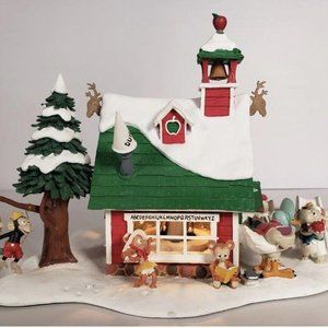 The Little Red Schoolhouse Winter Wonderland by Danbury Mint Disney Holiday